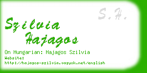 szilvia hajagos business card